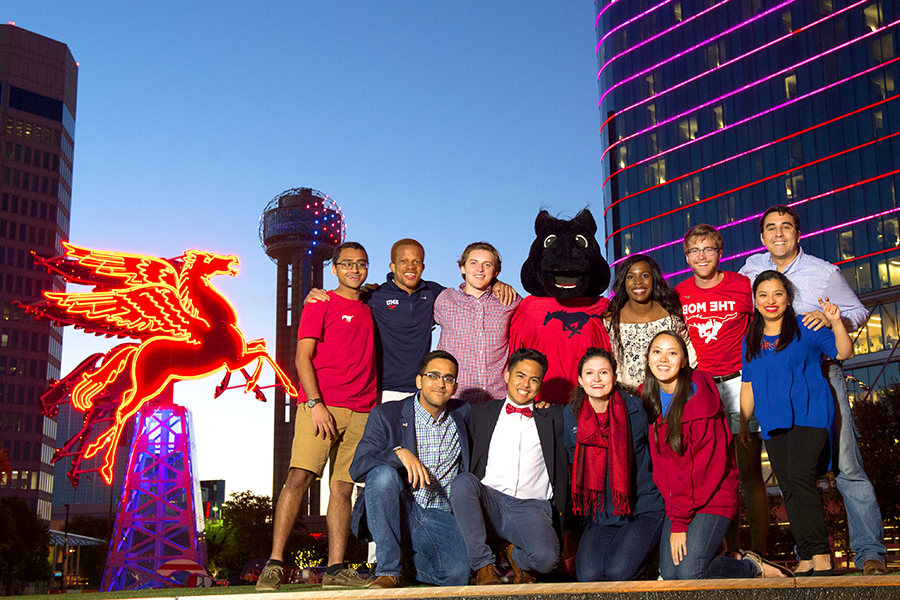 SMU students in downtown Dallas